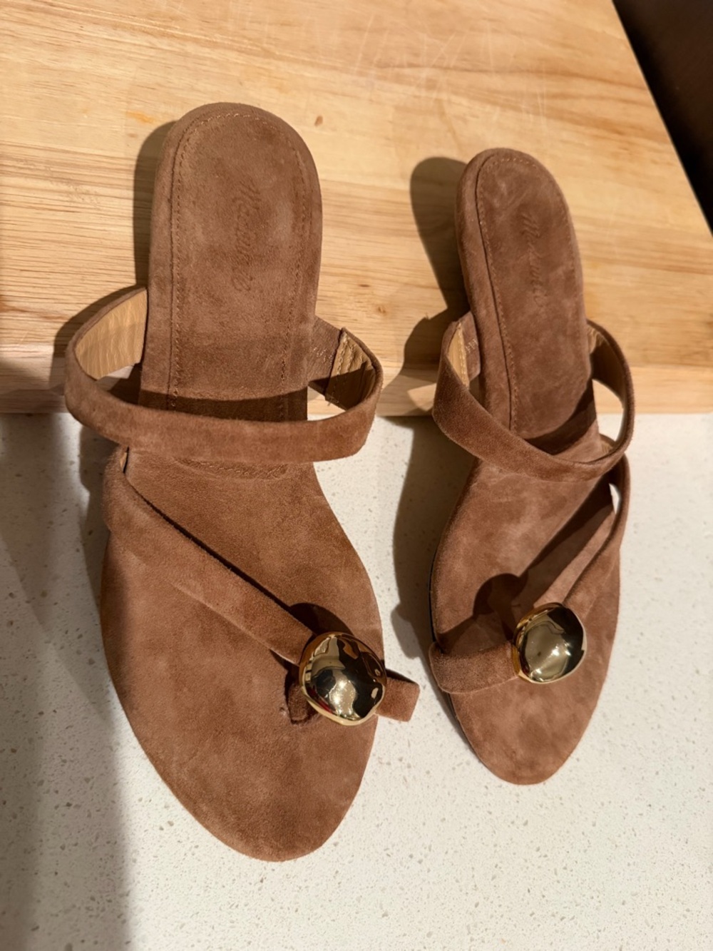 Madewell The Mila Organic Hardware Thong Slide Sandal Size 7 retail $120 - Picture 3 of 12